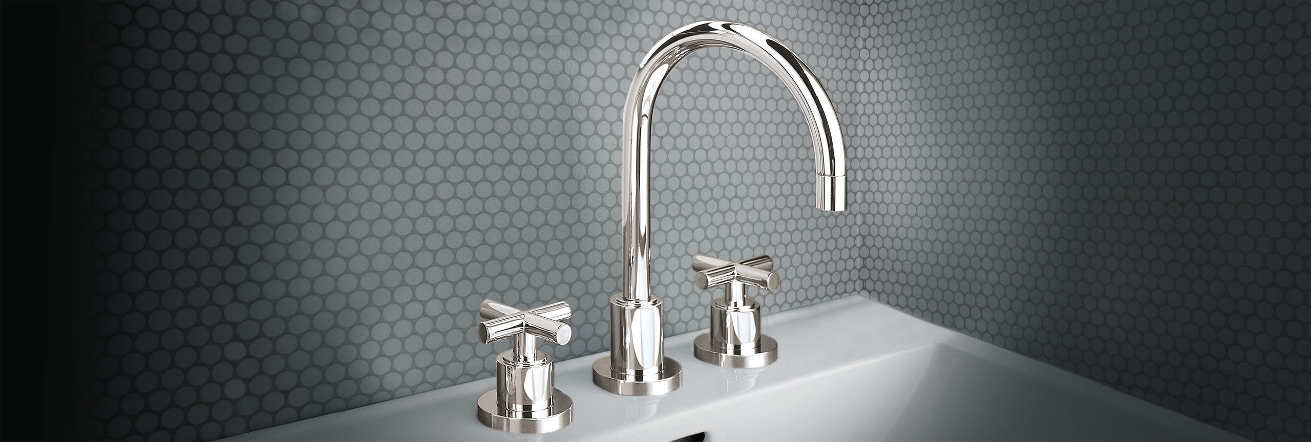 bathroom series Tiburon widespread faucet with cross handles
